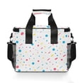 thumbnail image 7 of FORMRS Insulated Cooler Bag 24 Cans Capacity Soft Leakproof Lunch Box with Side Pockets, White Retro Pattern, 7 of 7