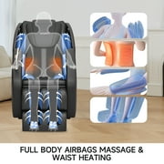 ZENART Massage Chair, Full Body Zero Gravity Massage Chair Recliner with Foot Massager, Black
