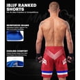 thumbnail image 3 of Exxact Sports Pro MMA Shorts, No-Gi BJJ Jiu Jitsu Shorts for Men, Boxing, UFC, Cross Training, Kickboxing & Grappling Shorts (Red USA, Adult Medium), 3 of 7