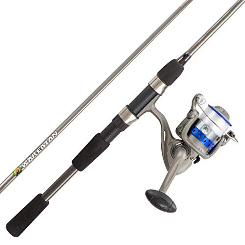 Fishing Rod & Reel Combo 6?6? Fiberglass Pole, Spinning Reel Bass