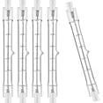 thumbnail image 1 of GFDYREE R7S Bulbs,5 Pack Halogen Bulbs R7S T3 118mm 150W 120V,J Type Halogen Light Bulb with Long Lifespan,120 Volt Double Ended Light Bulbs for Work, Security, Landscape Lights,Dimmable, 4., 1 of 7