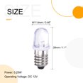 thumbnail image 2 of Uxcell 12V 0.25W E10 Round Top Mini LED Bulbs Lights with Box White 10 Count, 2 of 6