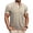 Beige, variant on Eltusu Men's Polo Shirts, Pullover Short Sleeve Cotton Summer Shirts with Collar Gray Size 2XL