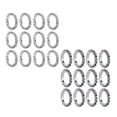 thumbnail image 4 of 12 Uds. Anillo de cristal blanco de una hilera brillante elástico Simple para mujer ajustable- Plata + blanco Yuyangstore Anillos elásticos para mujer, 4 of 8