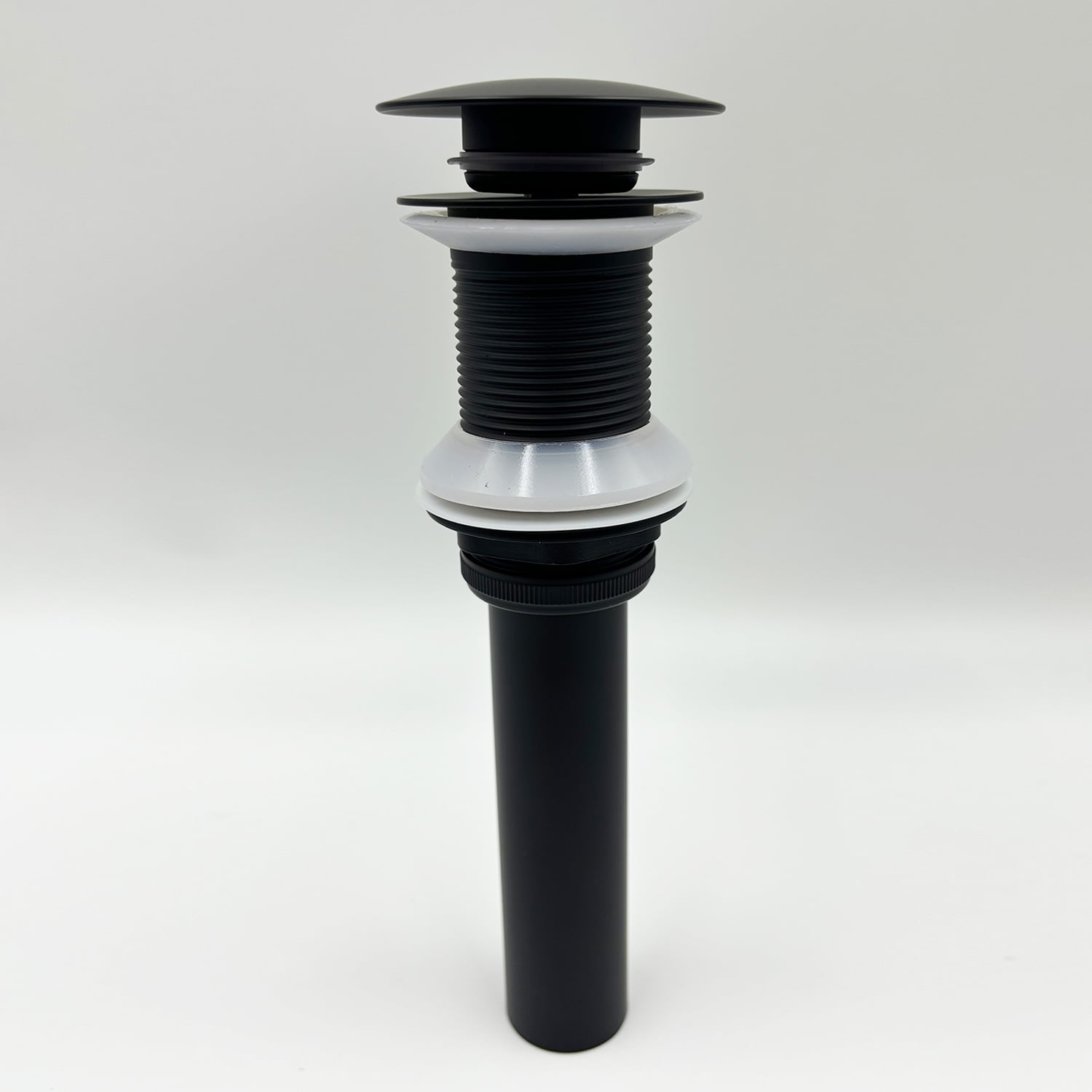 Waterfall Spout Bathroom Sink Single Handle Faucet with Pop-Up Drain (No Overflow)