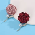 thumbnail image 3 of Xinyolin Elegant Rose Flower Shape Brooch Shining Rhinestone Faux Pearl Decor Pin Wedding Dress Badge Coat Accessories, 3 of 8