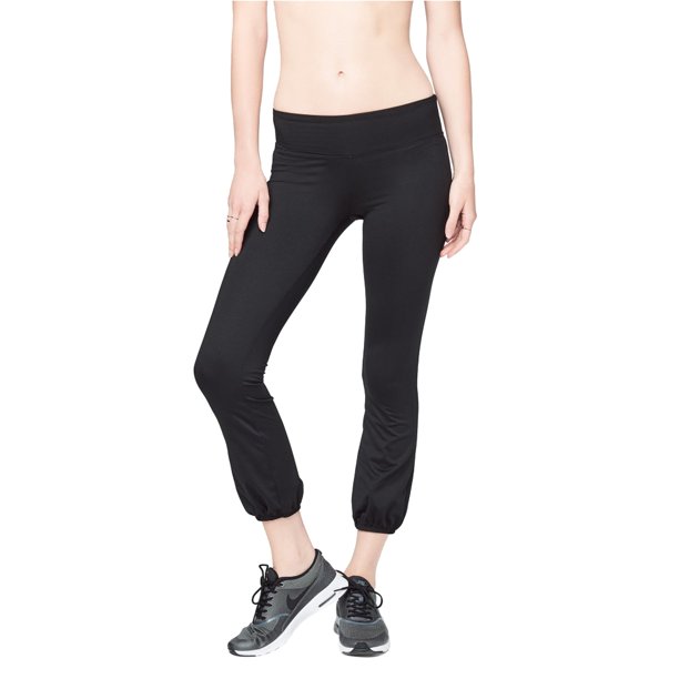 Aeropostale Leggings casuales sin sudor para mujer, negro, extra pequeño Aeropostale Polainas