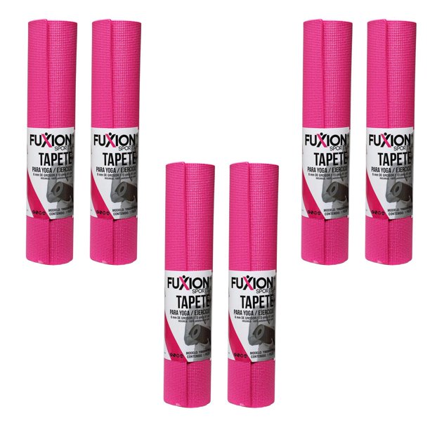Set 6 Tapetes para practicar Yoga 6 mm Fuxion Sports rosa Unitalla Fuxion Sports YM6MM-1