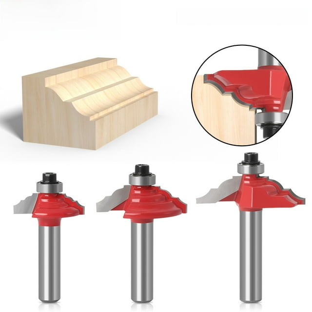 8mm Shank Precision Woodworking Router Bit - Durable Carbide Milling Cutter for Cabinet Doors, Intricate Carvings & Detail Work - Ergonomic Grip, Sharpens Easily, Clean Cuts - Ideal for Woodworking