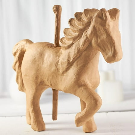 Your Own Magical Carousel Horse: Unpainted Paper Mache for Endless Customization