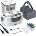 thumbnail image 1 of Caja de Almuerzo Eléctrica Herrfilk, Calentador de Comida 3 en 1 Ultra Rápido para Adultos, Calentador Portátil 12V/24V/110V para Auto/Camión/Oficina con Tenedor, Cuchara y Bolsa Térmica, 1 of 7