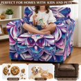 thumbnail image 5 of Chririnla 2 Pieces Armchair Couch Cover for Living Room Decor Armchair Slipcover with Washable for Pet, Mandala Floral Pattern Single Seat Sofa Couch Cover, 5 of 8