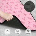 thumbnail image 3 of Yiaed Pink Bows Print Carpet Floor Mats for Cars, Auto Accessories Front & Rear Car Floor Mats Car Floor Foot Mat Sets of 4 Pieces, 3 of 7
