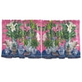 thumbnail image 7 of Yayeee Kitchen Curtains Tier Set of 2 Light Filtering 57"x36" Over Sink Window Panels, White Vibrant Flowers, 7 of 7