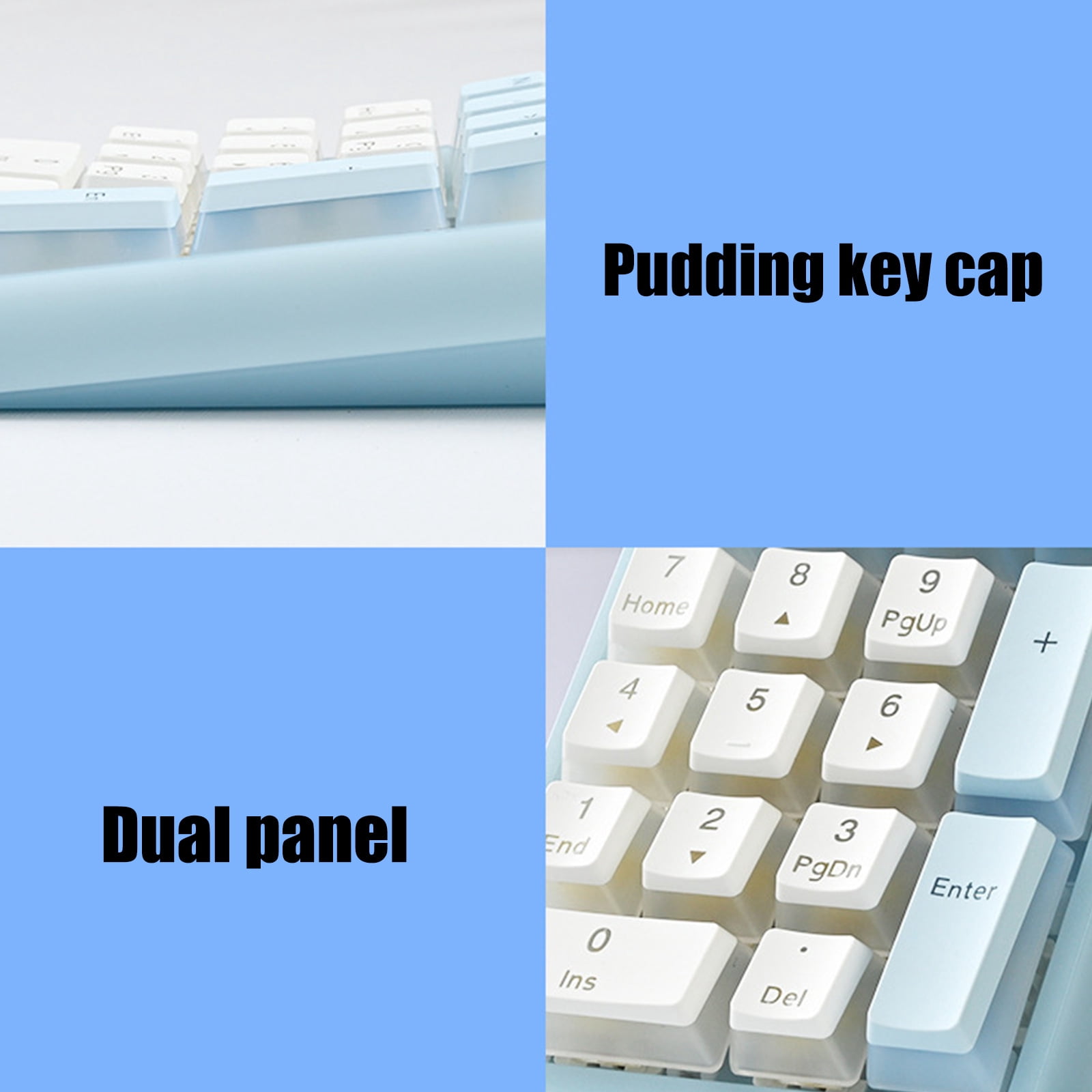 Mechanical Numeric Keypad Hot-Swap Switches Corded Gaming Keypad LED Backlit Keycap Numpad Portable Keypad Extended Layout