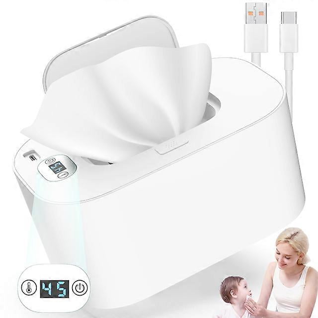 Calentador de toallitas para uso doméstico y en vehículos shaofei con pantalla digital ajustable color blanco