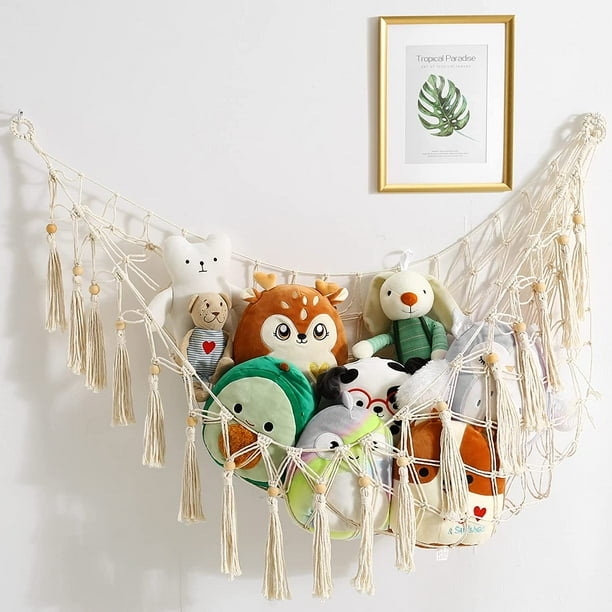 Hamaca para peluches, hamaca para guardar juguetes de peluche, hamaca para osito de peluche, red para juguetes de peluche, estante colgante para juguetes de esquina para habitación infantil.