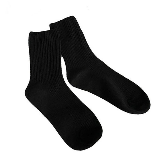 Pnellth 1 Pair Mid-tube Elastic Women Socks Casual Ribbed Sports Socks
