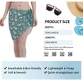 thumbnail image 7 of Easygdp Frog and Mushrooms Women's Short Sarong Skirt Swimsuit Coverups for Women Swimsuit Shawl, Translucent, Quick Drying, 7 of 7