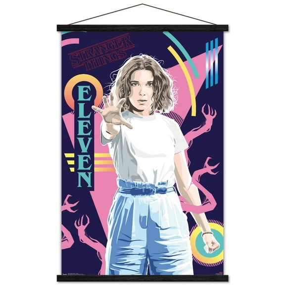 Netflix Stranger Things: Season 3 - Eleven Wall Poster with Wooden Magnetic Frame, 22.375" x 34"