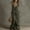 01 Army Green, variant on Women's Spring Deep V Neck Ruffle Irregular Hem Solid Sleeveless Loose Beach Party Maxi Dress