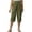 Z44 Army Green, variant on Linen Capri Pants for Women Oversized High Waisted Button Fly Capris Lightweight Utility Casual Summer Cropped Trousers with Pockets Army Green,XL