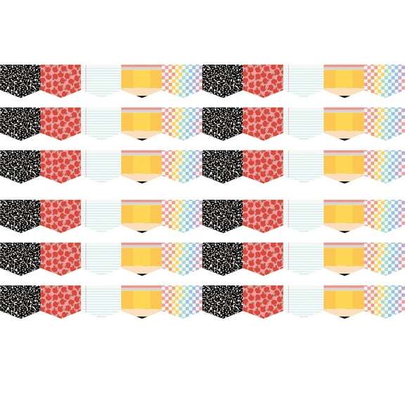 Teacher Created Resources Cool for School Die-Cut Border Trim, 35 Feet Per Pack, 6 Packs