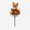 #01Z Fox, variant on Animal Reading Garden Stake 12in Metal Bookworm Decor, Cute Cat Dog Highland Cow Outdoor Yard Art for Flower Bed Pathway