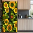 thumbnail image 4 of Self Adhesive Vinyl Refrigerator Wrap Set Sunflowers summer seamless Door Mural Removable Fridge Sticker Peel and Stick&nbsp;Full Door Cover Decal Kitchen Bar Decor, 4 of 6