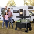 thumbnail image 6 of Sunnyfeel 230L / 220 lb Capacity Garden Wagon with 3-in-1 Design, Foldable Canopy, 7'' All-Terrain PVC Wheel, and Rear Hanging Shelf, 6 of 7