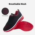 thumbnail image 3 of JOYFON Mens Running Shoes Air Cushioned Athletic Sneakers Non Slip Tennis Shoes for Sport Gym Jogging RedBlack Size 11, 3 of 6