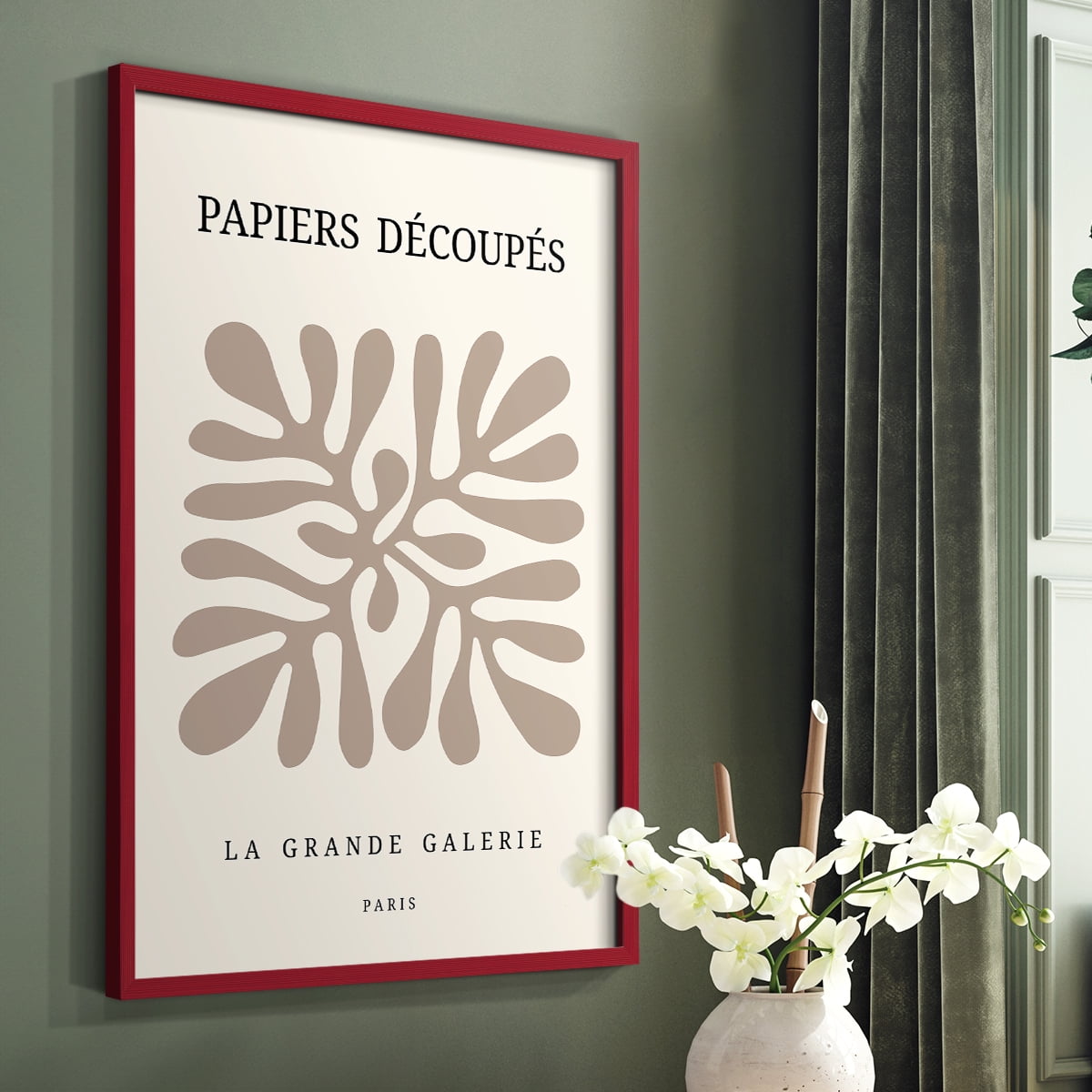 Matisse CCCLXXXIX in Red Solid Wood 16 x 20 Framed Print