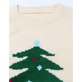 thumbnail image 3 of Sweaters for Women Ugly Christmas Sweater Crew Neck Long Sleeve Cute Funny Holiday Chrismas Tree Print Cable Knit Pullover Sweater Alsol Lamesa, 3 of 6