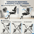 thumbnail image 2 of USLIM 5-in-1 Foldable Exercise Bike with Mesh Backrest, Quiet Magnetic Resistance, 300 lb Capacity, 2 of 7