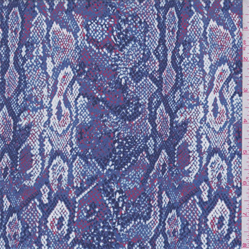 Blue Iris Snakeskin Print Silk Crepe De Chine Fabric By The Yard Walmart Com Walmart Com