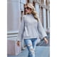 thumbnail image 4 of Suéteres de Cuello Alto para Mujer, Suéteres Casuales de Larga, Suéteres Sueltos de Punto Grueso. Gris L, 4 of 10