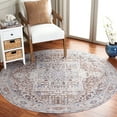 thumbnail image 2 of SAFAVIEH Arizona Robina Oriental Machine Washable Area Rug, Taupe/Beige, 6' x 6' Round, 2 of 8