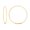 Colorname Hoopear: Yellow / 25mm, variant on 14k Yellow Gold Linear Design Endless 25mm Wire Hoop Earrings Hoop Earring for Women - .9 Grams