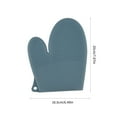 thumbnail image 3 of High Temperature Silica Gel Oven Mitts | Heat Resistant Kitchen Gloves for Baking, Cooking & BBQ | Non-Slip Grip | Gray, Red, Blue, Green | 7.8x6.4 Inches, 3 of 7