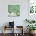 thumbnail image 3 of Art.com Vintage Postcard with Christmas Trees, Snow (Jpeg Version) Stretched Canvas Print Wall Art by Alkestida, 30" x 30", 3 of 4