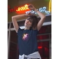 thumbnail image 2 of Cute Neon Hummingbird Shaped T-Shirt Women -Image by Shutterstock, Female x-Large, 2 of 4