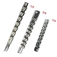 thumbnail image 2 of Socket Rack Holder 1/4 3/8 1/2inch with 8 Clips On Rail Tool Organizer Storage 1/2inch, 2 of 6