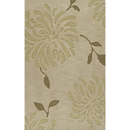 - Dalyn Transitions Area Rugs - TR5 Transitional Casual Brown Leaves Vines Petals Flowers Rug