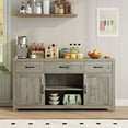 thumbnail image 2 of YouTrend Farmhouse TV Stand for TVs up to 65'' for Living Room,Kitchen Pantry Sideboard W/ Storage Cabinet,Gray, 2 of 10