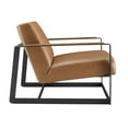 thumbnail image 3 of Modway Seg Vegan Leather Accent Chair in Tan, 3 of 8