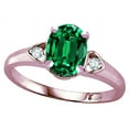 thumbnail image 3 of Star K � Oval 8x6 Simulated Emerald Love Promise Ring, 3 of 9