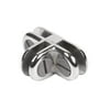 Glass Cube Connectors for 3/16" Thick Glass, 3 Way Glass Cubby Display Joiner, Chrome, 25 Pack