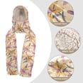 thumbnail image 6 of BZSMCE Warm Fleece Hood Scarf Wrap Playful Lily Blossoms Pattern, 6 of 7