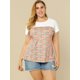 thumbnail image 3 of BluTop De Verano CamiEstampaFloral ManDolman TalExtPaMujer Beige XL, 3 of 6
