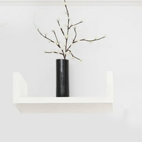 PAMINGONO U Shaped Book Shelf Shelf Rack White Wood 1Pcs for Book Display